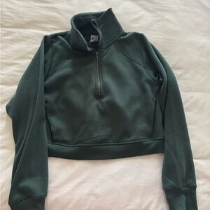 Women's Green Quarter-Zip Top